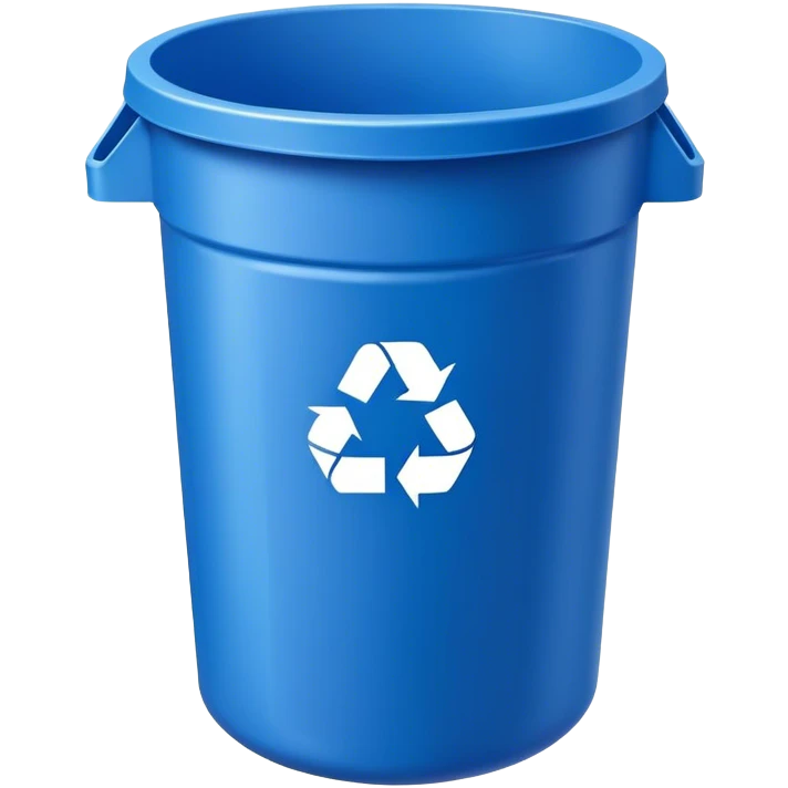 Plastic garbage can emoji