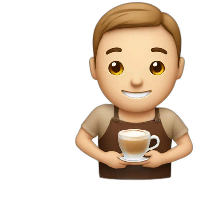 A person hugging a cup of cappuccino  emoji