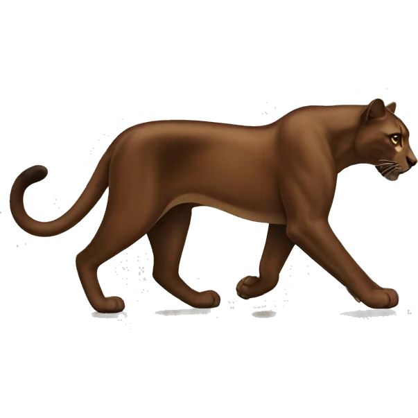 a walking brown panther emoji
