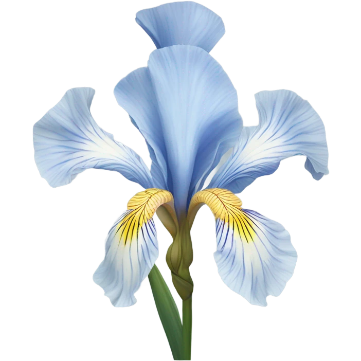 Light Blue iris flower emoji