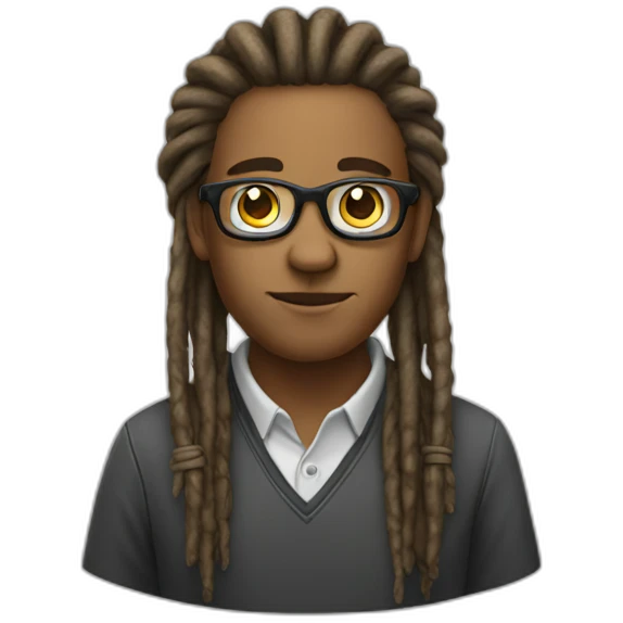 nerd with dreadlocks emoji
