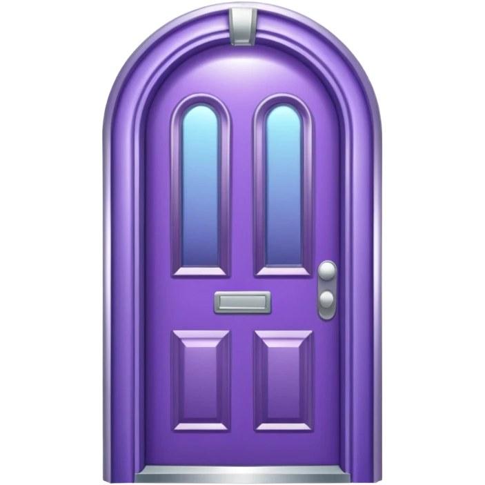 Glitter Purple and Cian door emoji