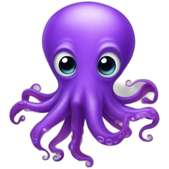 Purple Cartoon squid emoji