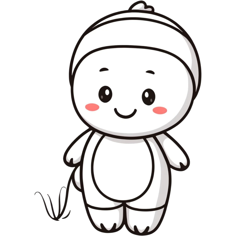 cute character smiling pose emoji