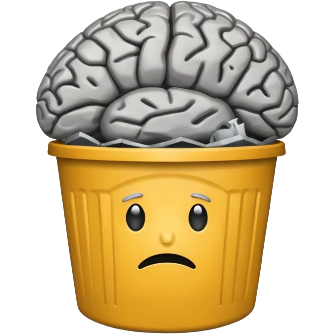 brain in trash emoji