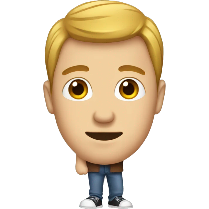 Guy with a foot as a head emoji