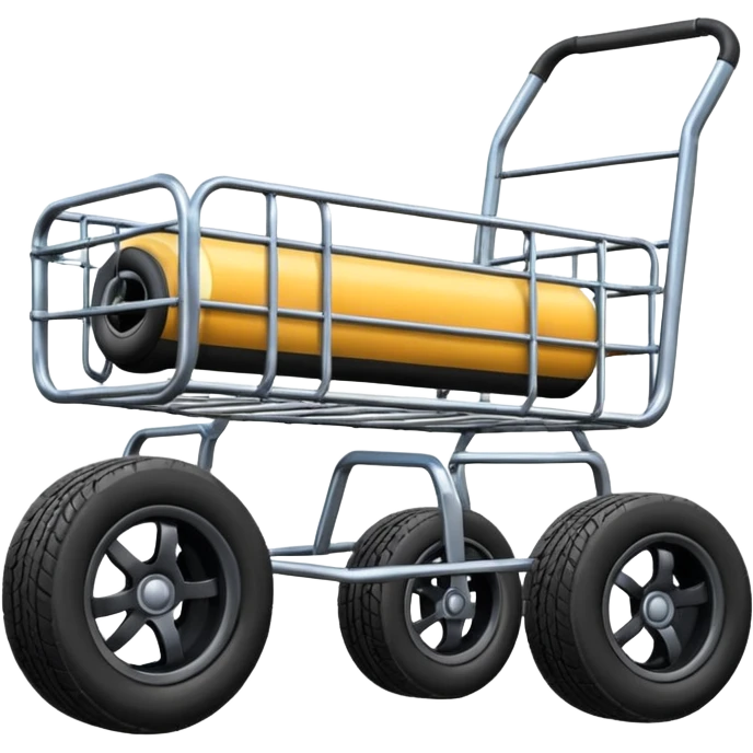 Trolley with tires emoji