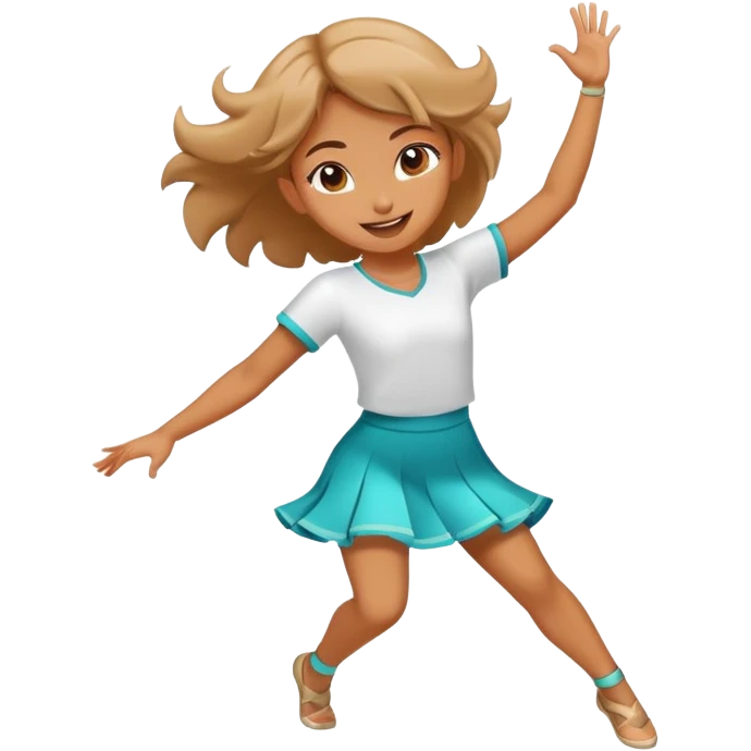 girl dancing energetically emoji