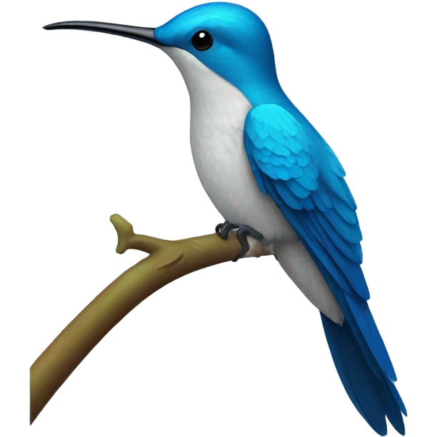 blue hummingbird  emoji