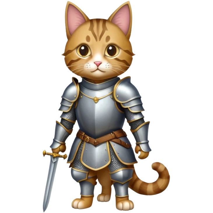 A cat in knight armor  emoji