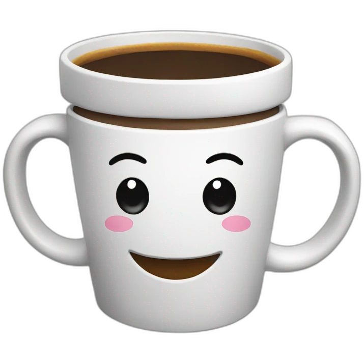 Coffee mug smiling emoji