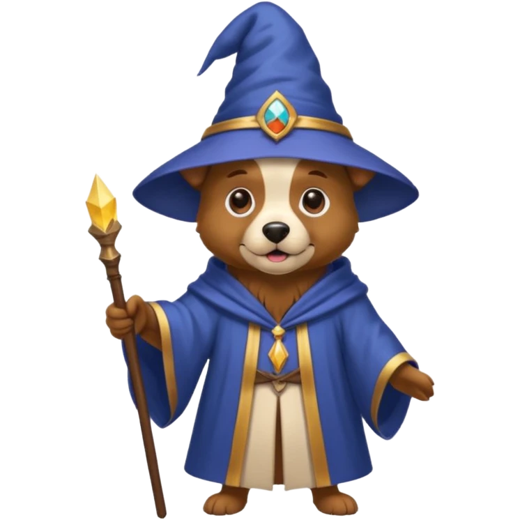 Dog wizard emoji