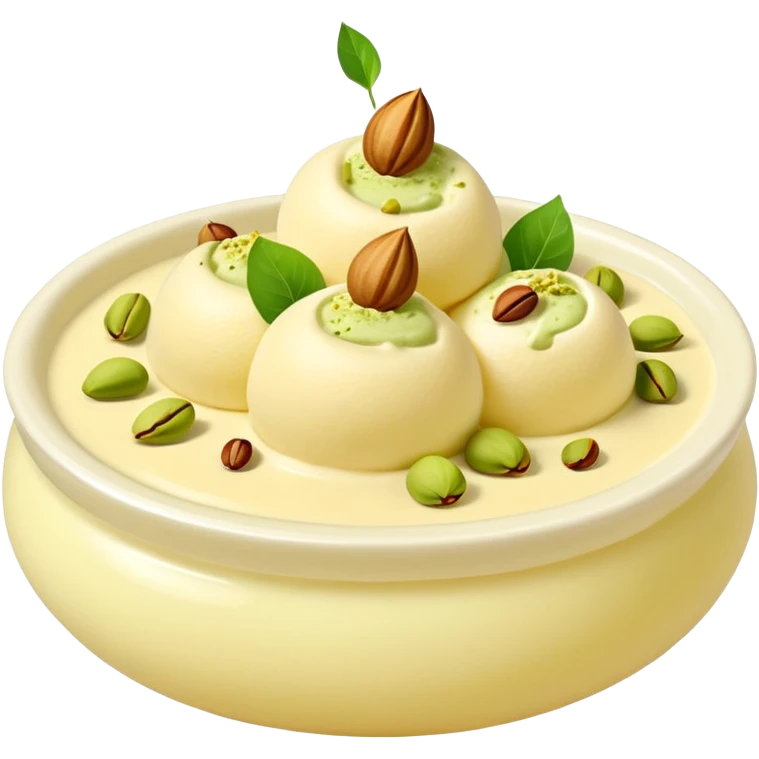 The Indian sweet Rasmalai emoji