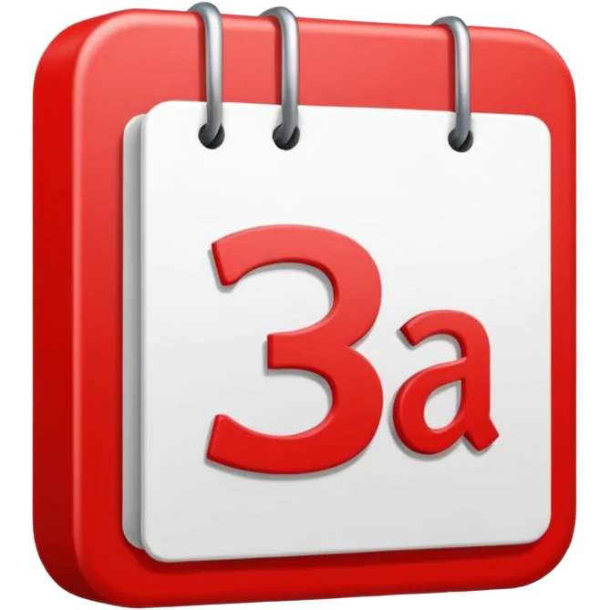 Letters “due date” on a red square  emoji