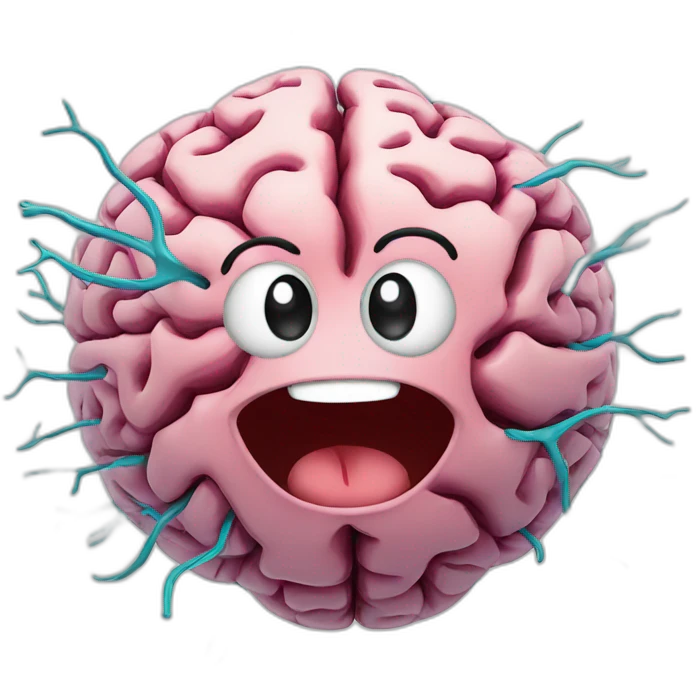 brain cell with happy face emoji