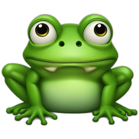 really mean evil bad frog emoji