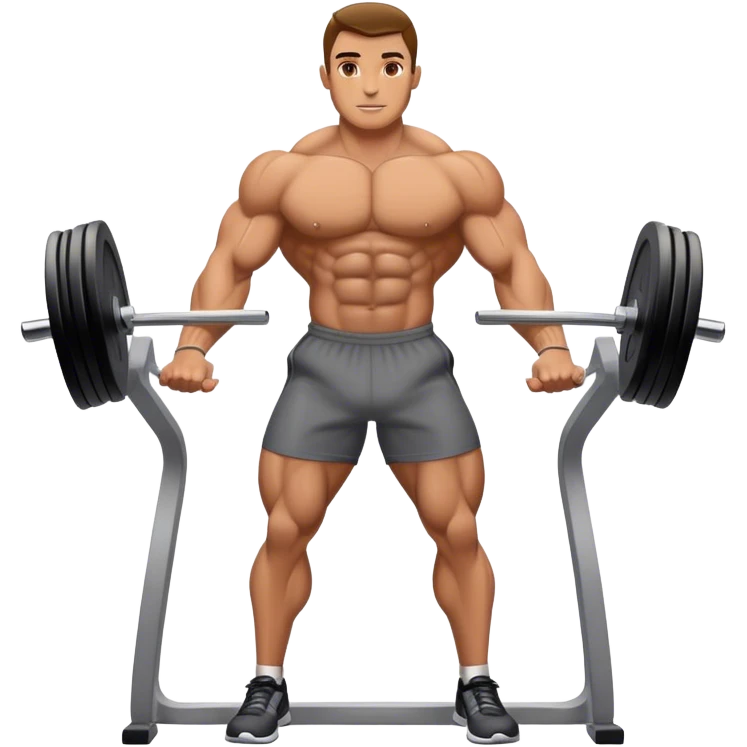 bodybuilder cardio in gym emoji