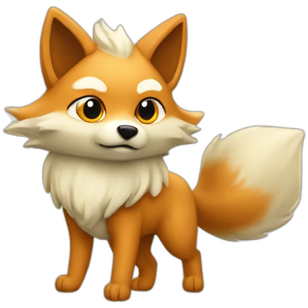 beige nine tailed fox emoji