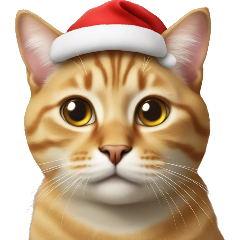 Cat wearing a santa hat emoji