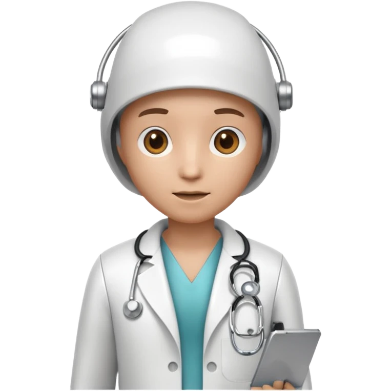 medical robot wearing a white coat and a stethoscope emoji