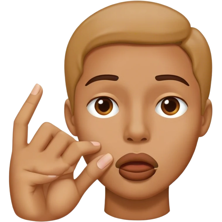 Hand silance on mouth emoji