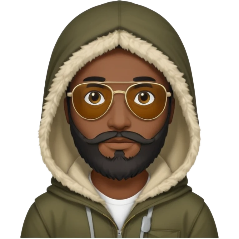 Una persona encapuchada y con lentes de reiser talibán emoji