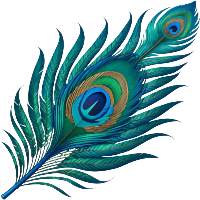 Peacock feather emoji