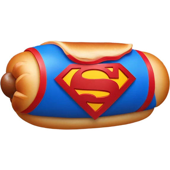 superman hotdog emoji