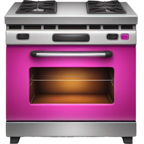 Realistic fuschia oven isolated.  emoji
