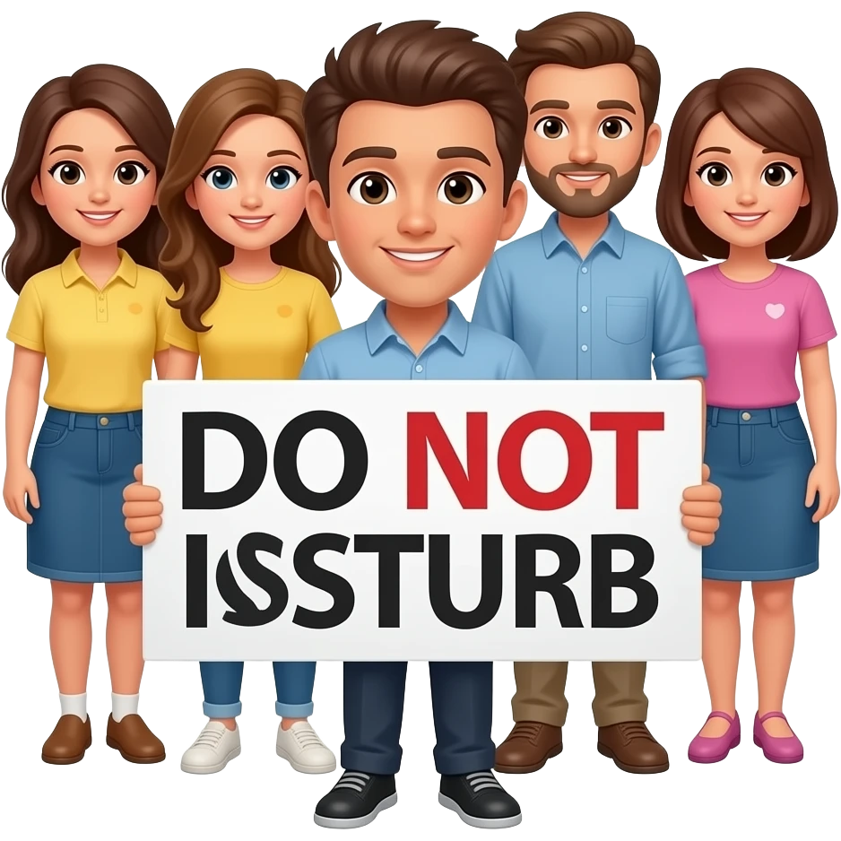 cartel dont not disturb emoji