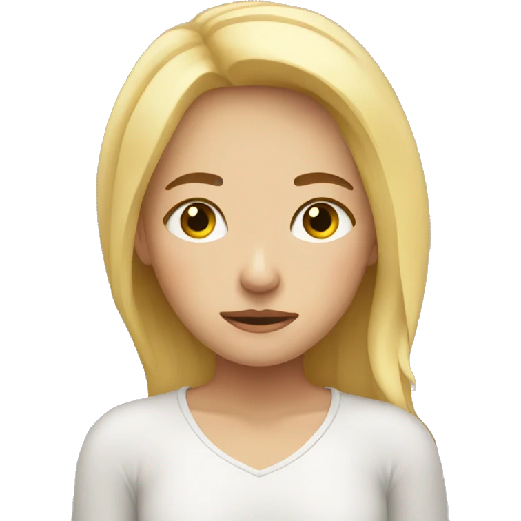 Tired blonde girl  emoji