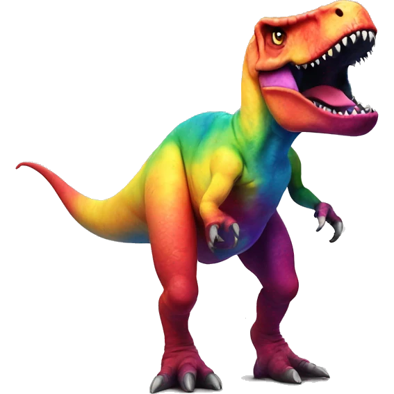 tie die t-rex emoji
