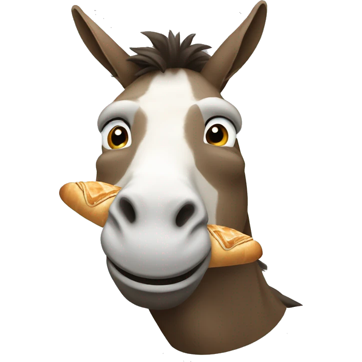 burro comendo croissant emoji