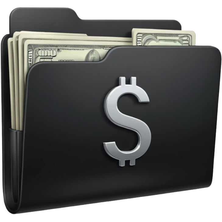 black folder flash file with a money logo
 emoji