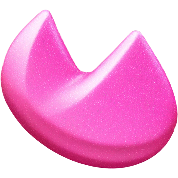 pink sparkle fortune cookie emoji