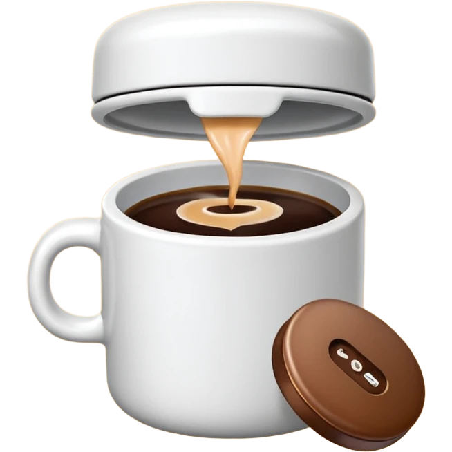 Boite de pilules et du café  emoji