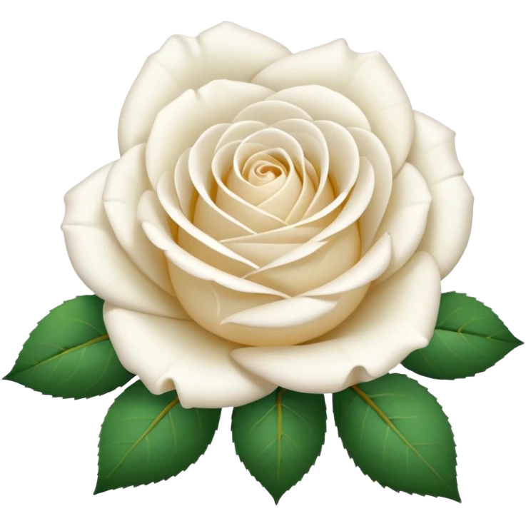 white rose, no green leaves emoji