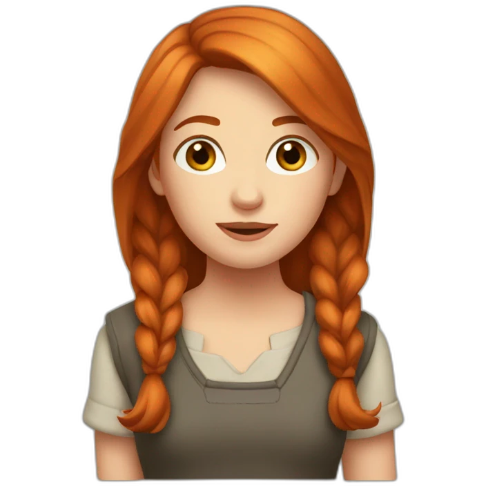 Fille rousse emoji