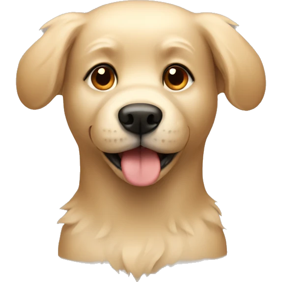 Beige dog with fur  emoji