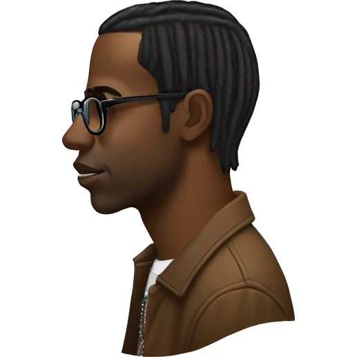 Travis Scott side view with glasses emoji
