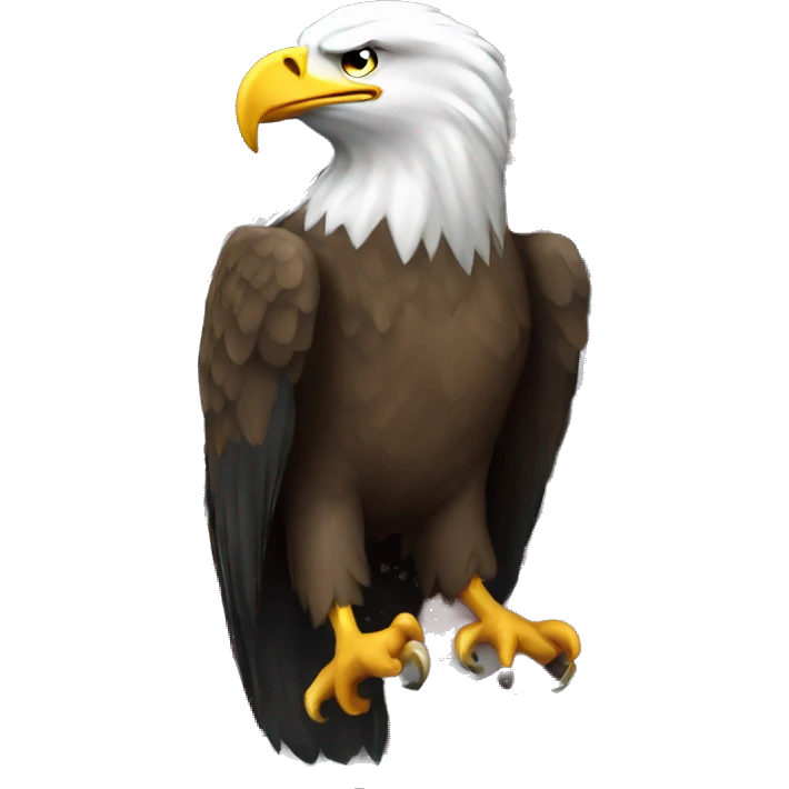 bald Eagle in front of American flag emoji