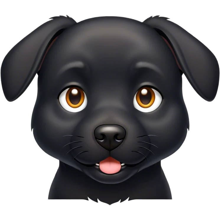 A black dog emoji