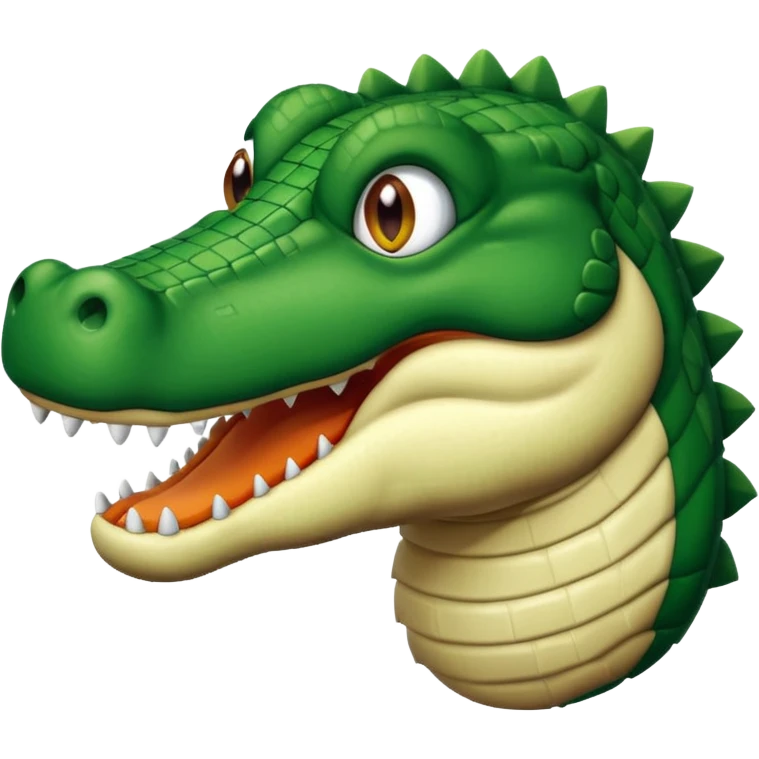 An 8-bit academic gator. The background is a solid white circle emoji