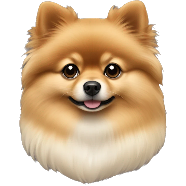 Tan Pomeranian white chest emoji