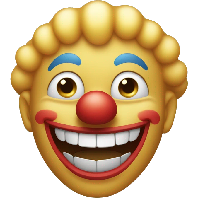 clown face laughing histarically emoji