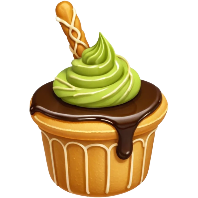 mini churros chocolate and matcha topping sauce emoji