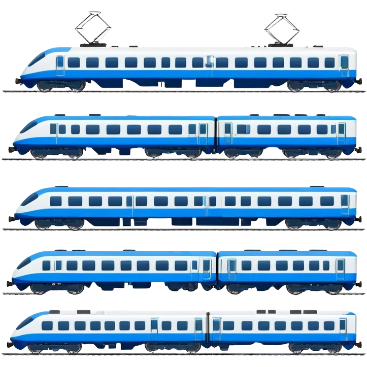 Qinghai-Tibet Railway train, simplified cute emoji style, cartoon modern Chinese train, bold colors emoji