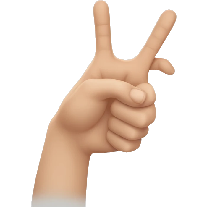 Two hands with the first hand has thump and pointer finger up the rest closed.  The second hand thumb pointer and middle finger up the rest down  emoji