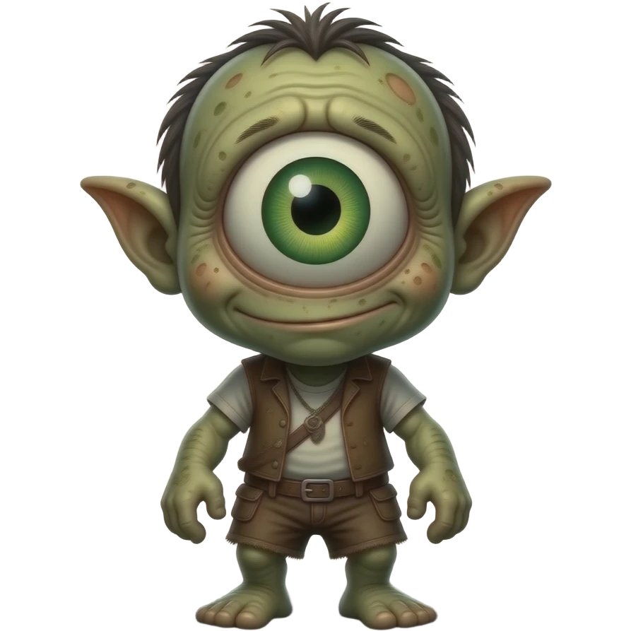 One eyed troll cyclop. An eye in the middle of his forehead emoji