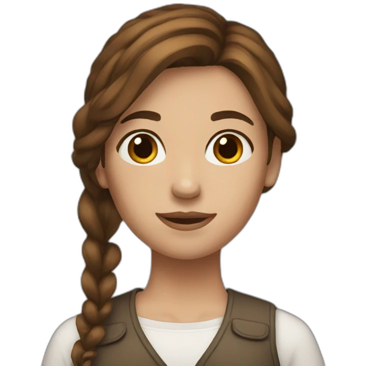 girl tall with brown hair emoji